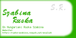 szabina ruska business card
